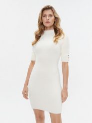 Morgan Sukienka dzianinowa 232-RMORIK Écru Slim Fit. Sukienki damskie Morgan, l, bez wzorów, z dzianiny, bez kołnierzyka, bez ramiączek. Za 259.99 zł.