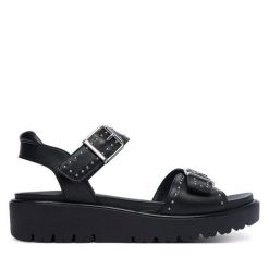 Sandały Ara. Czarne sandały damskie Ara, bez wzorów, bez obcasa, na płaskiej podeszwie, bez zapięcia. Za 429.99 zł.