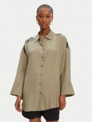 ACCESS FASHION Koszula 53-7027-437 Zielony Loose Fit. Zielone bluzki damskie ACCESS FASHION, l, bez wzorów, z wiskozy, bez kołnierzyka, bez ramiączek. Za 329.99 zł.