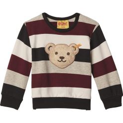 Bluza w kolorze czarno-beżowym. Brązowe bluzy dla niemowląt Steiff, z aplikacjami, bez ramiączek, bez kaptura. W wyprzedaży za 58.95 zł.