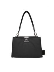 Tommy Hilfiger Torebka Th Her Med Satchel Nylon Sv AW0AW18200 Czarny. Czarne torebki do ręki damskie Tommy Hilfiger, bez wzorów, z materiału, bez dodatków. Za 389.99 zł.