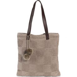 Torebka dzianinowa bonprix szary. Szare torebki do ręki damskie bonprix, bez wzorów, bez dodatków. Za 79.99 zł.