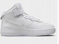 Nike Air Force 1 Mid EasyOn Gs FN1193-111 białe 35,5. Białe obuwie sportowe damskie Nike, bez wzorów, Nike Air Force. Za 425.28 zł.