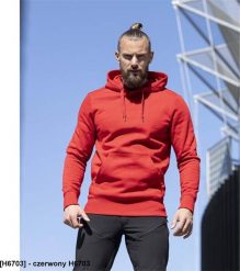 Ardon ARDON RIVARY - Męska bluza kangurek elastyczny śćiągacz pa i rękawy 65 % bawełna, 35 % poliester, 320 g/m2 - czerwony H6703 XL. Czerwone bluzy męskie Ardon, m, bez wzorów, z bawełny, bez kaptura. Za 124.61 zł.