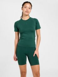 Koszulka damska Hummel Flow. Zielone t-shirty damskie Hummel, l, bez wzorów, z materiału, bez kołnierzyka. Za 175.45 zł.