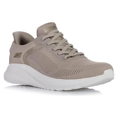Buty sportowe damskie Skechers Bobs Squad Chaos C. Fioletowe obuwie sportowe damskie Skechers, bez wzorów, z materiału, trekkingowe, Skechers Sport. Za 345.00 zł.