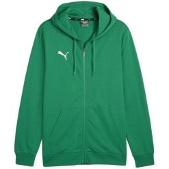 Męska Bluza Z Kapturem Team Goal Casual Full Zip. Zielone bluzy męskie Puma, m, bez wzorów, z kapturem. Za 276.99 zł.