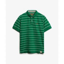 Koszulka polo w paski Superdry Vintage. Zielone koszulki polo męskie Superdry., m, bez wzorów, retro, bez ramiączek. Za 258.15 zł.