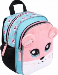 Bambino Squirrel Wiewiórka D7 niebiesko-różowy. Czerwone torby i plecaki dziecięce Bambino, z materiału. W wyprzedaży za 52.90 zł.