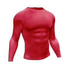 Dżersej z długim rękawem Precision Essential Baselayer. Czerwone koszulki sportowe męskie PRECISION, na zimę, bez wzorów, z dżerseju, bez kołnierzyka, bez ramiączek, do biegania. Za 197.00 zł.