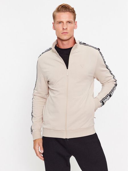 Guess Bluza Z2YQ12 K6ZS1 Écru Regular Fit. Białe bluzy męskie Guess, m, z aplikacjami, z bawełny, bez kaptura. Za 394.99 zł.
