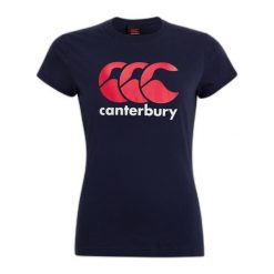 Koszulka z logo dla kobiet Canterbury. Niebieskie koszulki sportowe damskie CANTERBURY, m, bez wzorów, sportowe, bez kołnierzyka. Za 213.00 zł.