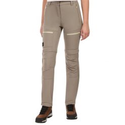 Damskie spodnie outdoorowe 2 w 1 Kilpi HOSIO-W. Brązowe spodnie sportowe damskie Kilpi, xs, bez wzorów, z nylonu, trekkingowe. Za 370.41 zł.