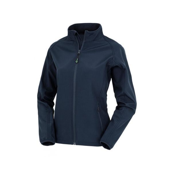 Damska kurtka z recyklingu Result Softshell. Niebieskie kurtki damskie RESULT, xl, bez wzorów, z materiału, bez kaptura. Za 161.00 zł.