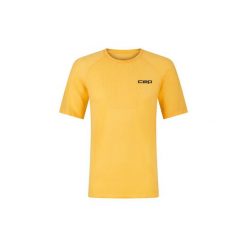 Męska koszulka sportowa do biegania na lato ultracienka z krótkim rękawem CEP. Żółte koszulki sportowe męskie CEP, na lato, m, bez wzorów, z elastanu, bez kołnierzyka, bez ramiączek, do biegania. Za 199.00 zł.