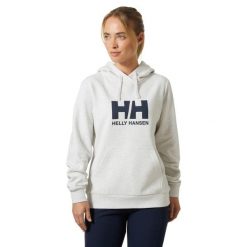 Damska bluza z kapturem z logo Helly Hansen 2.0. Białe bluzy damskie Helly Hansen, bez wzorów, z kapturem. Za 421.50 zł.