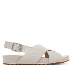 Sandały Timberland. Sandały damskie Timberland, bez wzorów, bez obcasa, na płaskiej podeszwie, bez zapięcia. Za 309.99 zł.