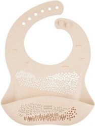 Virgel Śliniak silikonowy z kieszonką Mountains kremowy 51/030. Białe śliniaki dla dzieci Virgel, bez wzorów. Za 23.16 zł.