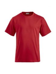 Clique Classic-T – T-shirt męski z czesaną, wstępnie skurczoną bawełną. Czerwone t-shirty męskie CLIQUE, m, bez wzorów, z bawełny, bez kołnierzyka. Za 93.11 zł.