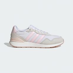 Buty Run 60s 4.0. Białe obuwie sportowe damskie Adidas, bez wzorów, do biegania. W wyprzedaży za 176.12 zł.