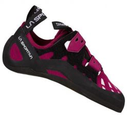 Buty wspinaczkowe damskie La Sportiva Tarantula AW24. Czerwone obuwie sportowe damskie La Sportiva, bez wzorów, ze skóry, wspinaczkowe. Za 399.99 zł.