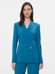 Weekend Max Mara Marynarka Nervoso 2415041041 Niebieski Regular Fit. Niebieskie żakiety damskie Weekend Max Mara, bez wzorów, z wełny. Za 1,259.00 zł.