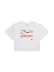 Polo Ralph Lauren T-Shirt 313A11751001 Biały Boxy Fit. Białe t-shirty i topy dla dziewczynek Polo Ralph Lauren, bez wzorów, z bawełny, bez ramiączek. Za 289.99 zł.