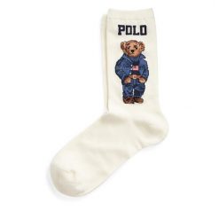 Skarpety długie Polo Ralph Lauren. Białe skarpety damskie Polo Ralph Lauren, bez wzorów. Za 89.99 zł.