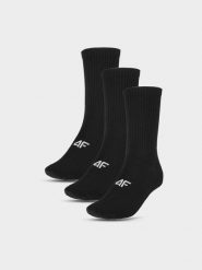 4F Skarpety casual za kostkę (3-pack) damskie - czarne 39-42. Czarne skarpety damskie 4f, bez wzorów, z bawełny. Za 54.99 zł.