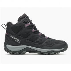 Buty trekkingowe damskie Merrell West Rim Sport Thermo Mid Wp. Czarne obuwie sportowe damskie Merrell, bez wzorów, z materiału, trekkingowe. Za 389.99 zł.