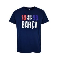 FC Barcelona 1899 ciemnoniebieska koszulka damska. Niebieskie koszulki sportowe damskie FC Barcelona, s, bez wzorów, z bawełny, sportowe, bez kołnierzyka. Za 99.00 zł.