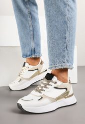 Białe Sneakersy z Panterką i Napisem Raccaria. Białe obuwie sportowe damskie Renee, bez wzorów. Za 89.99 zł.