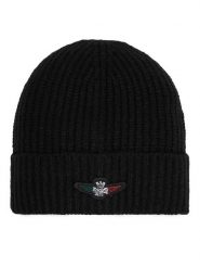 Aeronautica Militare Czapka 262CU0034UL00451 Czarny. Czarne rękawiczki męskie Aeronautica Militare, na zimę, bez wzorów. Za 179.99 zł.