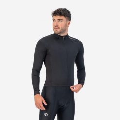Koszulka rowerowa męska Rogelli Core z długim rękawem. Czarne bluzy męskie Rogelli, l, bez wzorów, bez kaptura. Za 259.00 zł.