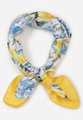 Niebieski Szalik Apaszka w Owocowy Wzór Rayhelle. Niebieskie szaliki i chusty damskie Born2be, na lato, bez wzorów, z materiału, klasyczne. Za 29.99 zł.