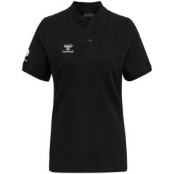 Damska koszulka polo Hummel Move Grid. Czarne koszulki sportowe damskie Hummel, xs, bez wzorów, bez kołnierzyka, bez ramiączek. Za 166.00 zł.