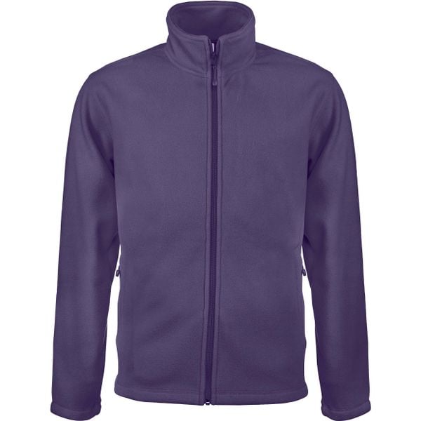 Kurtka z mikropolaru z zamkiem błyskawicznym Kariban Falco. Fioletowe kurtki męskie KARIBAN, m, bez wzorów, bez kaptura. Za 145.00 zł.