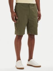 Tommy Hilfiger Szorty materiałowe Twill Cargo MW0MW42350 Khaki Relaxed Fit. Brązowe szorty męskie Tommy Hilfiger, m, bez wzorów, z bawełny. Za 409.99 zł.