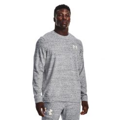 Bluza męska Under Armour Rival Terry Lc Crew. Szare bluzy męskie Under Armour, m, bez wzorów, bez kaptura, na fitness i siłownię. Za 160.99 zł.