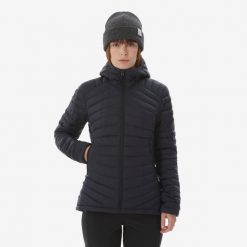 Kurtka puchowa trekkingowa damska Xplore -3°C. Niebieskie kurtki sportowe damskie SIMOND, na zimę, l, bez wzorów, z bawełny, z kapturem, tenisowe. Za 289.99 zł.