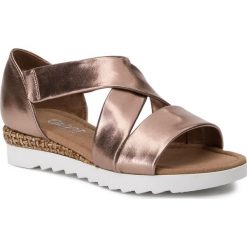 Espadryle GABOR - 22.711.91 Rame (Grata). Żółte klapki damskie marki Gabor, bez wzorów, z materiału. Za 399.00 zł.