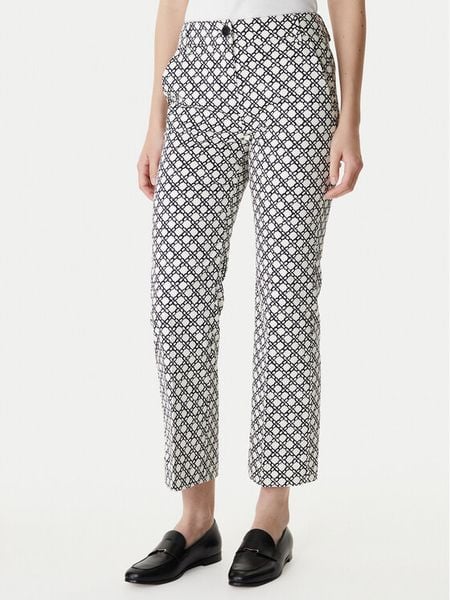 Marella Spodnie materiałowe Classi 2615131201 Czarny Slim Fit. Czarne spodnie materiałowe damskie Marella, bez wzorów, z bawełny. Za 539.99 zł.