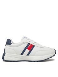 Tommy Hilfiger Sneakersy T3X9-33877-1695X336 S Biały. Białe buty sportowe chłopięce Tommy Hilfiger, bez wzorów, z materiału, bez zapięcia. Za 239.99 zł.
