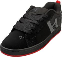 DC Shoes Court Graffik SQ ADYS100442-BYR Czarne 45. Czarne trampki męskie DC Shoes, bez wzorów, bez zapięcia. Za 371.60 zł.
