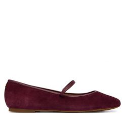Baleriny LAUREN RALPH LAUREN. Czerwone baleriny damskie Lauren Ralph Lauren, bez wzorów, bez obcasa. Za 599.99 zł.