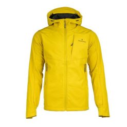 Kurtka męska softshell Ventura SS. Żółte kurtki męskie Bergson, m, bez wzorów, z softshellu, sportowe, bez kaptura. W wyprzedaży za 383.00 zł.