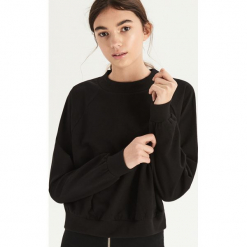 Bluza z transparentną wstawką - Czarny. Czarne bluzy damskie Sinsay. Za 49.99 zł.