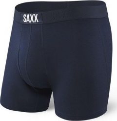 SAXX Bokserki męskie Ultra Boxer Brief Fly Navy r. S. Niebieskie bokserki męskie Saxx, m, bez wzorów. Za 110.49 zł.