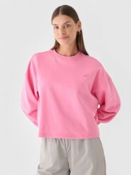 4F Bluza dresowa nierozpinana bez kaptura damska - różowa M. Czerwone bluzy damskie 4f, m, bez wzorów, z bawełny, bez kaptura. W wyprzedaży za 59.99 zł.