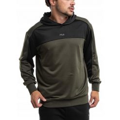 Bluza Męska Z Kapturem Fila Luźna Sportowa Dresowa Treningowa Hoodie r. XL. Zielone bluzy męskie Fila, m, bez wzorów, z dresówki, z kapturem. Za 218.00 zł.